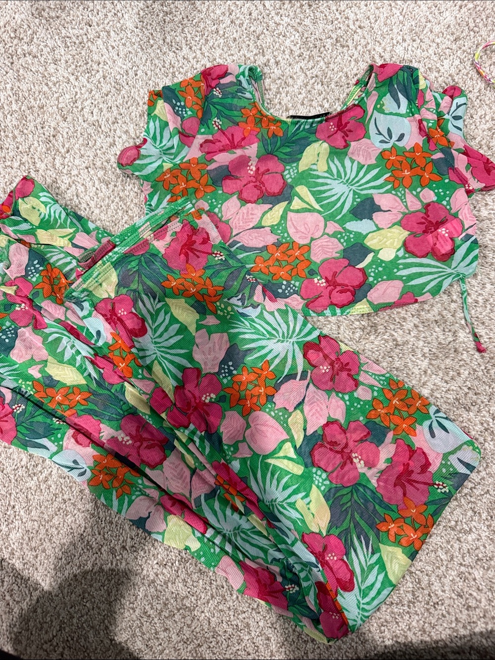 Dippin' Daisy's Tropical Floral Swim Coverup — Green, Pink, Orange